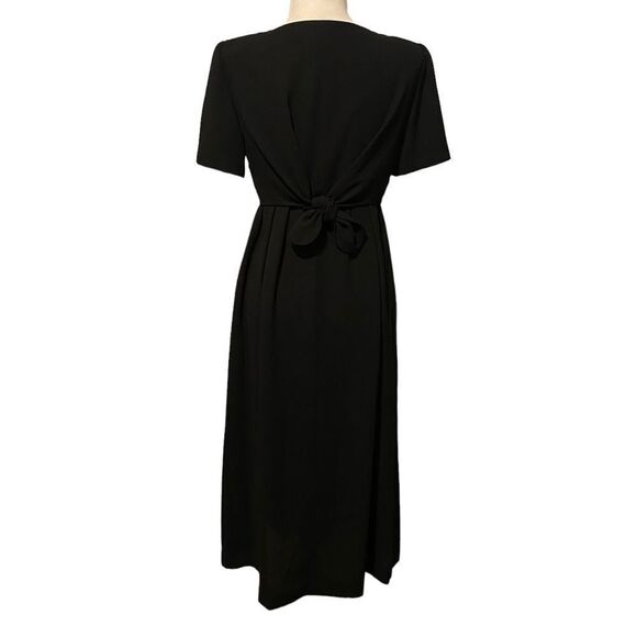 Vintage Liz Claiborne Black Modest Formal Maxi Dress - Picture 2 of 9